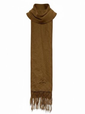 Alpaca Camargo Men's Fringe Scarf in Chestnut Brown